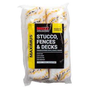 WHIZZ 2 -Pack 9.0-in x 3/4-in Nap MAXIMUS Stucco, Fences, and Decks Standard Woven Polyamide Pain... | Lowe's