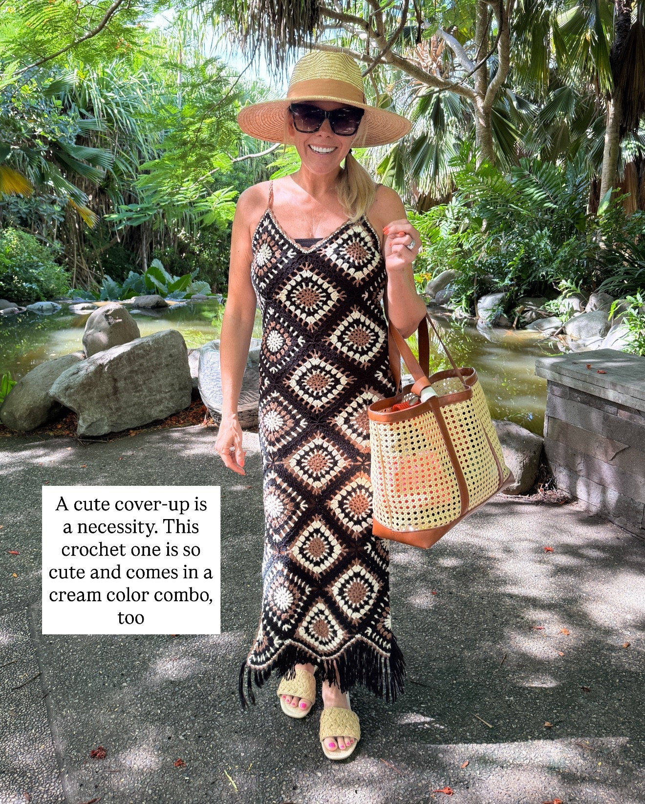 Crochet coverup size small. Has no stretch so don’t size down 

#LTKTravel #LTKSeasonal #LTKSwim