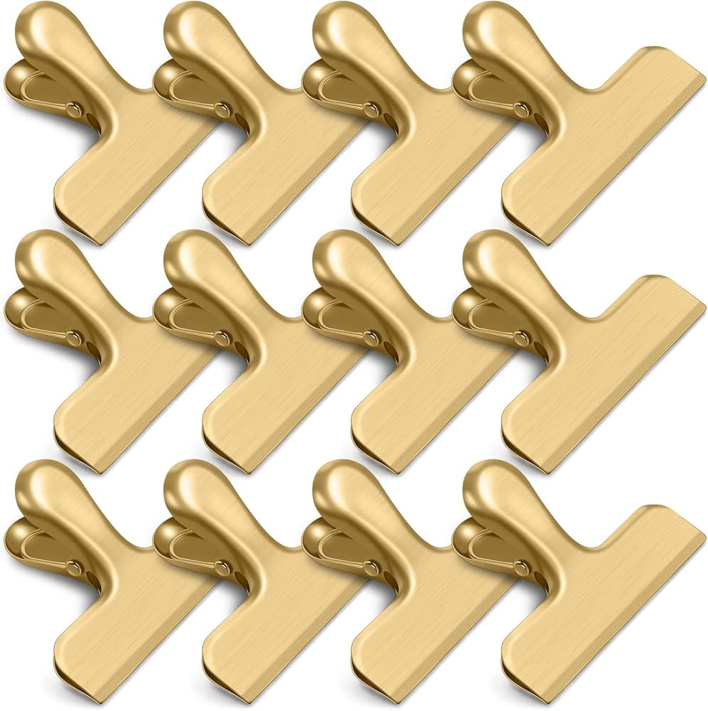 12 Pack Chip Clips, Stainless Steel Chip Bag Clips, Chip Clips Bag Clips Food Clips, Heavy Duty B... | Amazon (US)