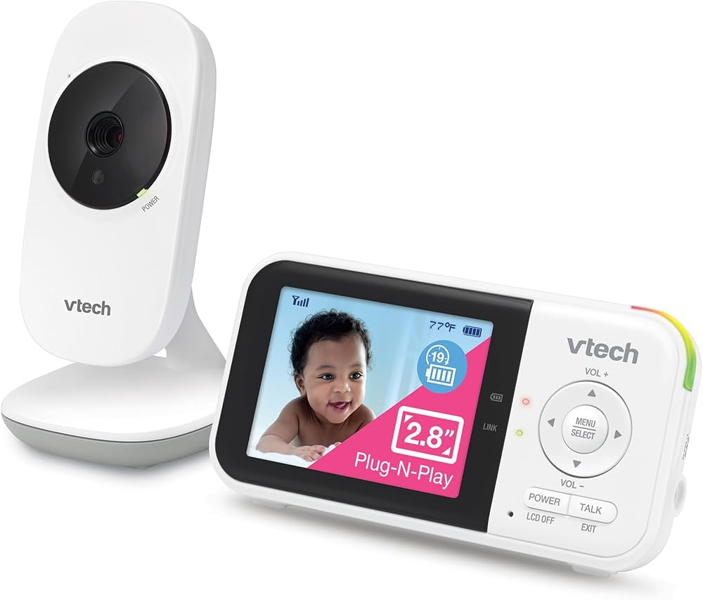 VTech VM819 Baby Monitor with Camera and Audio, 2.8” Screen Portable Baby Camera, Night Vision,... | Amazon (US)