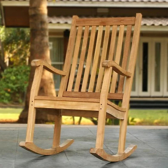Tortuga Outdoor  Jakarta Teak Wood Patio Rocking Chair | Tractor Supply