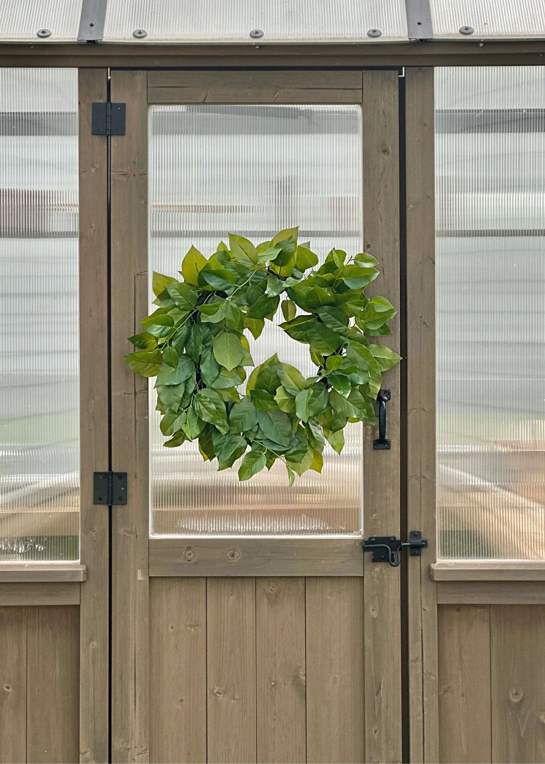 UV Treated Indoor/Outdoor Real Touch Salal Leaf Wreath - 24" | Afloral