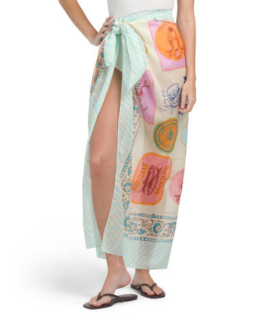 Made In Italy Sardine Print Cover-up Pareo | TJ Maxx