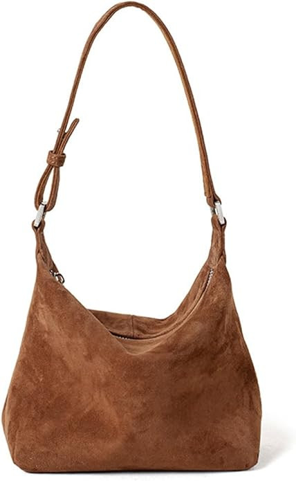 Premium Suede Leather Crossbody Purses for Women Small Shoulder Bag with Adjustable Strap Suede H... | Amazon (US)