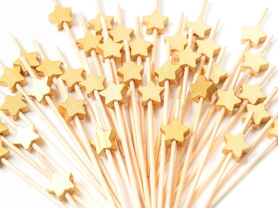 Cocktail Picks 100 Counts Handmade Sticks Wooden Toothpicks Cocktail Sticks Party Supplies - Matt... | Amazon (US)