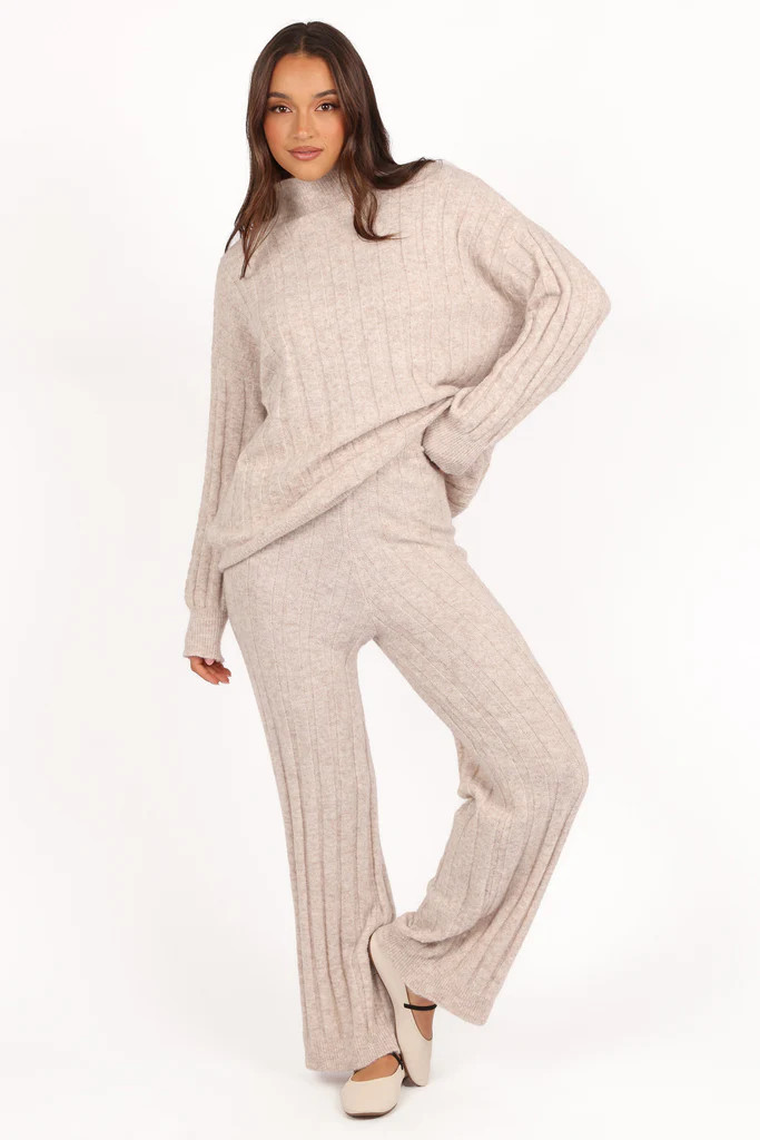 Tahoe Ribbed Knit Set - Beige | Petal & Pup (US)