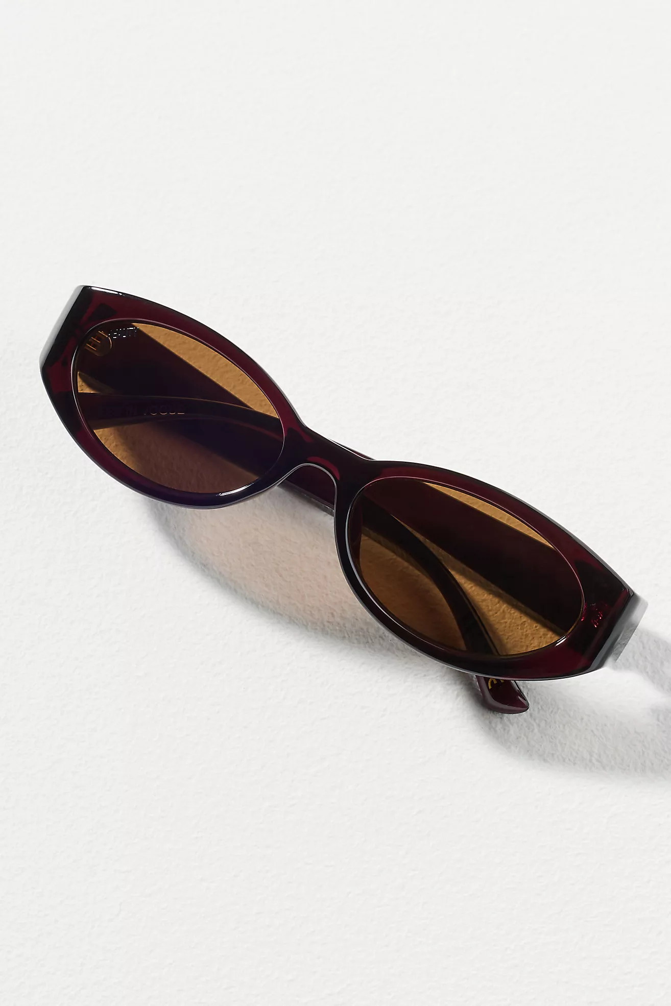 Reality Eyewear Slim Wrapped Oval Sunglasses | Anthropologie (US)