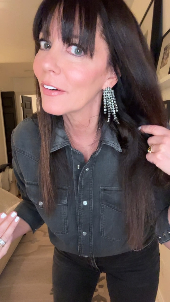 Easy Black Canadian Tuxedo outfit.
Extra 40% off on sale denim shirt. 
Wearing small on shirt, 28 in mavi straight leg jeans 
Plus signature fragrance I’ve been wearing for years 


#LTKWatchNow #LTKSaleAlert #LTKFindsUnder50