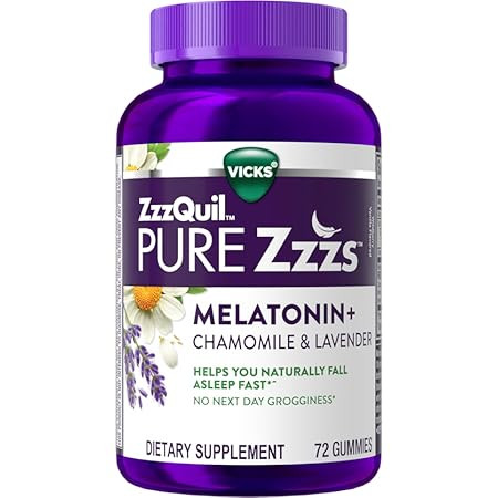 ZzzQuil PURE Zzzs Triple Action, Melatonin Gummies, Melatonin 6mg, 3X Melatonin, Sleep Aid with A... | Amazon (US)