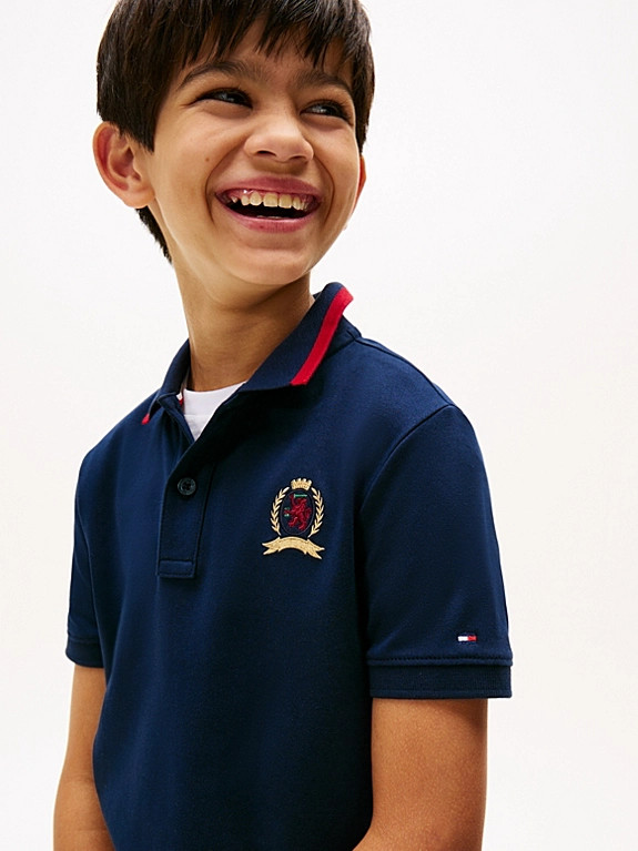 Regular Fit TH Crest Interlock Knit Polo Shirt | Tommy Hilfiger UK