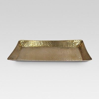 Metal Hammered Serving Tray - Gold - Threshold™ | Target