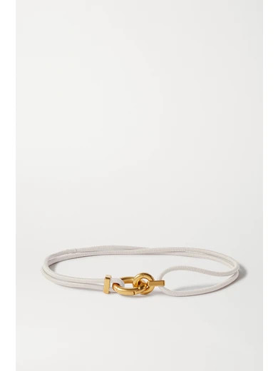 Bottega Veneta - Ruched Leather Waist Belt - White | NET-A-PORTER (US)