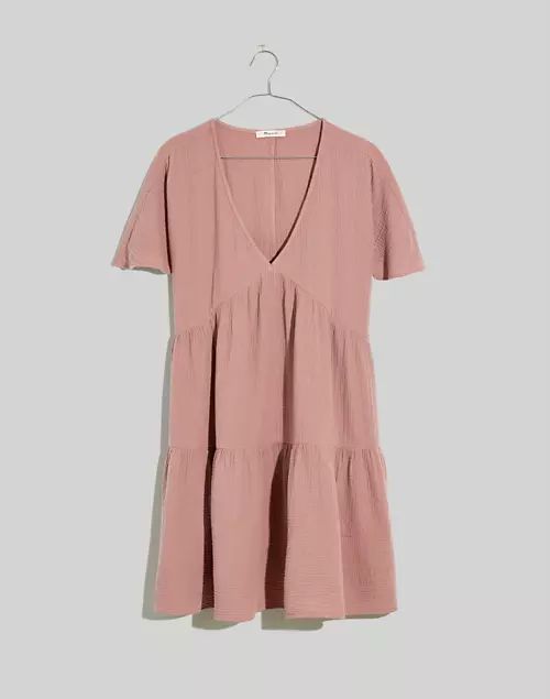 Lightspun Popover Tiered Mini Dress | Madewell