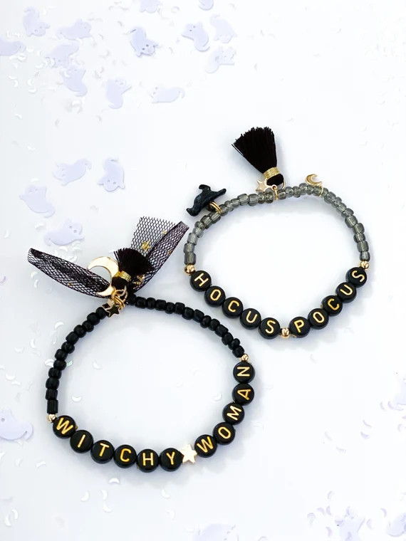 WITCHY WOMAN    personalized stackable beaded bracelet   | Etsy | Etsy (US)