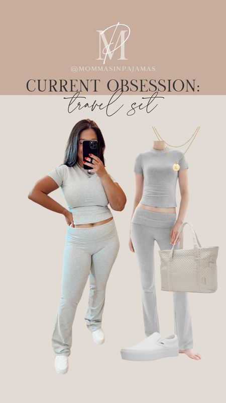 A travel set is an absolute must have for vacation season!! I love this set from Amazon. I got mine in a small, the pants are super stretchy!! Amazon matching set, travel outfit, travel look, summer matching set, airport outfit

#LTKSeasonal #LTKStyleTip #LTKTravel