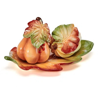 Fitz and Floyd Fall Harvest Salt And Pepper Tray Set | Wayfair North America