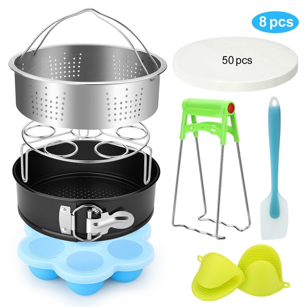 FITNATE 8 Pack Cooking Instant Pot Accessories Set, w/ Steamer Basket, Egg Bites Mold, Egg Steamer R | Bed Bath & Beyond