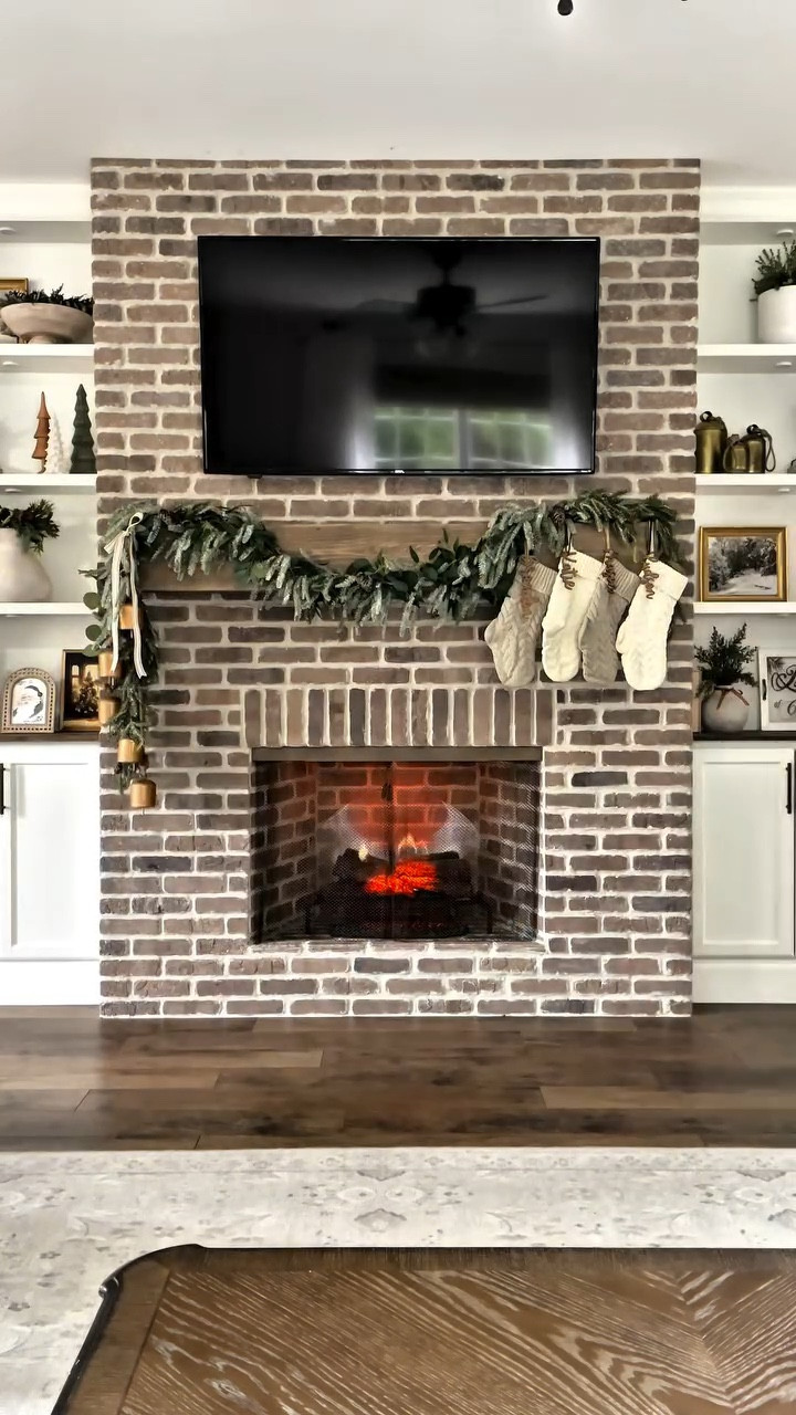 DIY fireplace 

Okay, so maybe we didn’t build a fireplace just to decorate it for Christmas 😉 but when we were building it I couldn’t wait to decorate the mantle for Christmas! There is something nostalgic about hanging stockings on a mantle!

This is still one of my favorite DIY projects we’ve done. This was a completely blank wall before! This project added so much more character to our living room! 

#christmasmantle #christmasdecorating #diy #diyfireplace #homeprojects #hometakestime #diyinspiration #diyforlife #fireplaces #fireplacebuild #builtins #diyfireplace #homeimprovementprojects #homeimprovements #livingroominspiration #livingroomideas #beforeandafter #thenandnow #holidaydecor #garland #mantlestyling #christmasmantel #homefortheholidays #seasonaldecor #electricfireplace #holidaymantle #mantlestyling 

DIY fireplace, home projects, before and after, home takes time, living room inspo, Christmas mantle, Christmas decor, Christmas inspo, brick fireplace, seasonal decor, Christmas mantle, holiday styling
