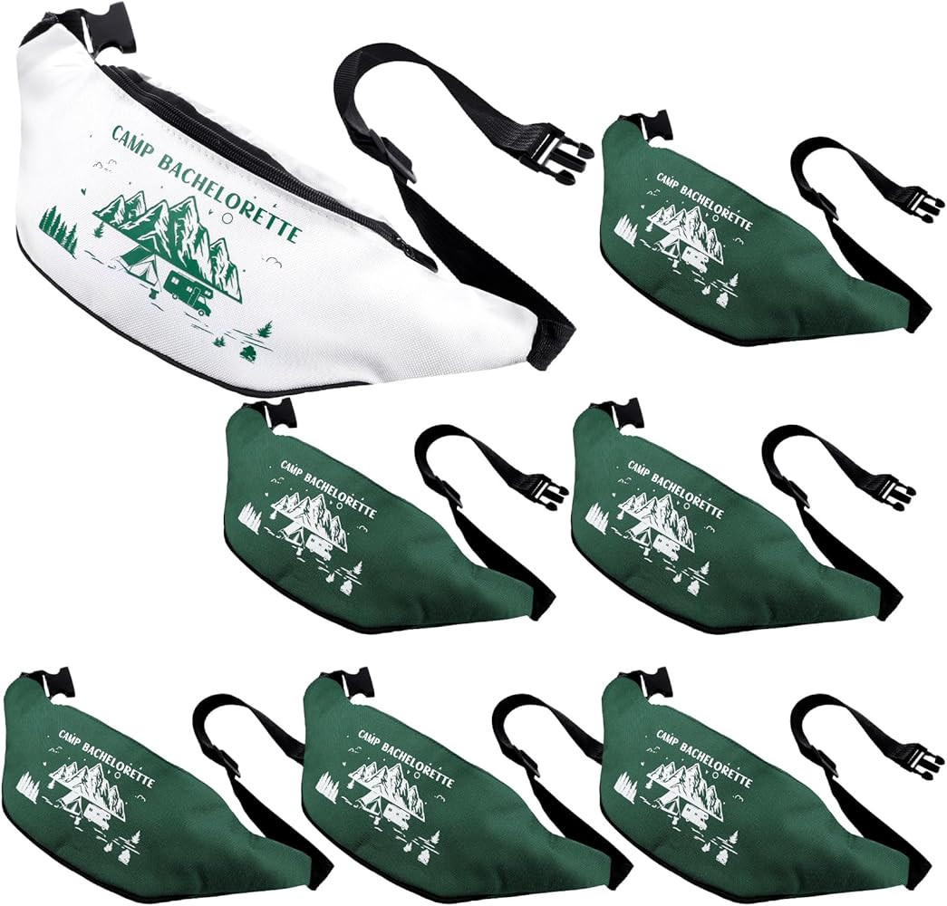 Sweetude 7 Pcs Camp Bachelorette Fanny Packs Bridesmaid Proposal Gifts Adjustable Bachelorette Wa... | Amazon (US)
