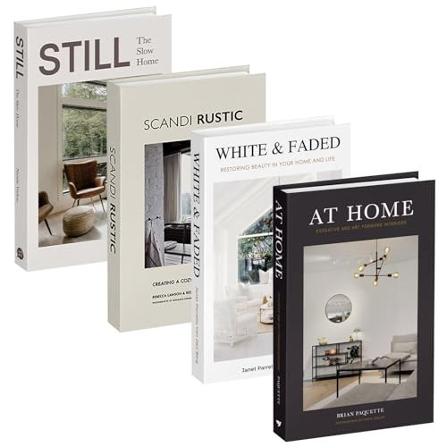 Faux Decorative Books for Home Decor - Luyseyha Fake Hollow Books Stack, Cardboard Decor for Coffee Table, Shelf, Living Room, Bedroom, Set of 4 | Amazon (UK)