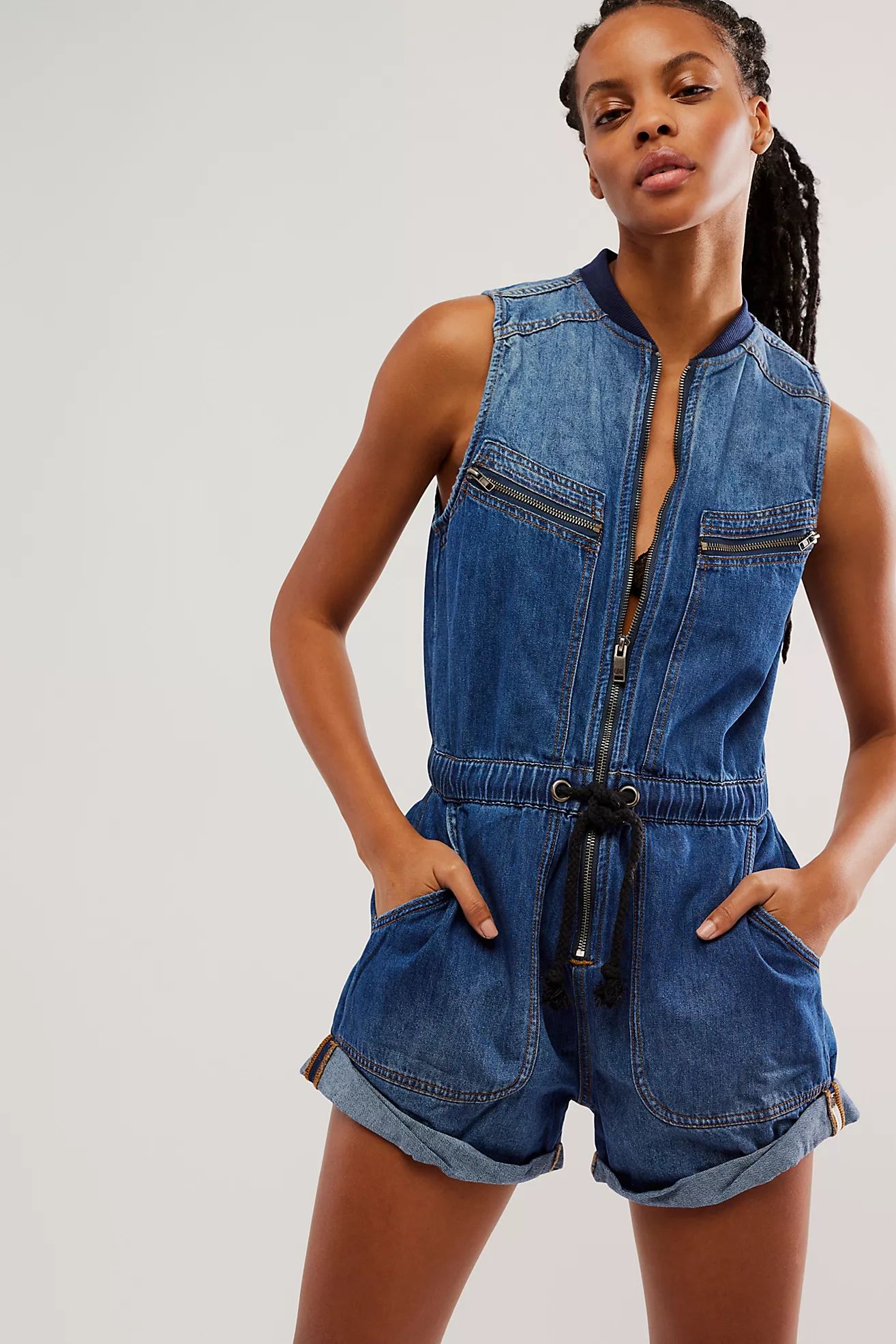 OneTeaspoon Lilly Sporty Denim Jumpsuit | Free People (Global - UK&FR Excluded)