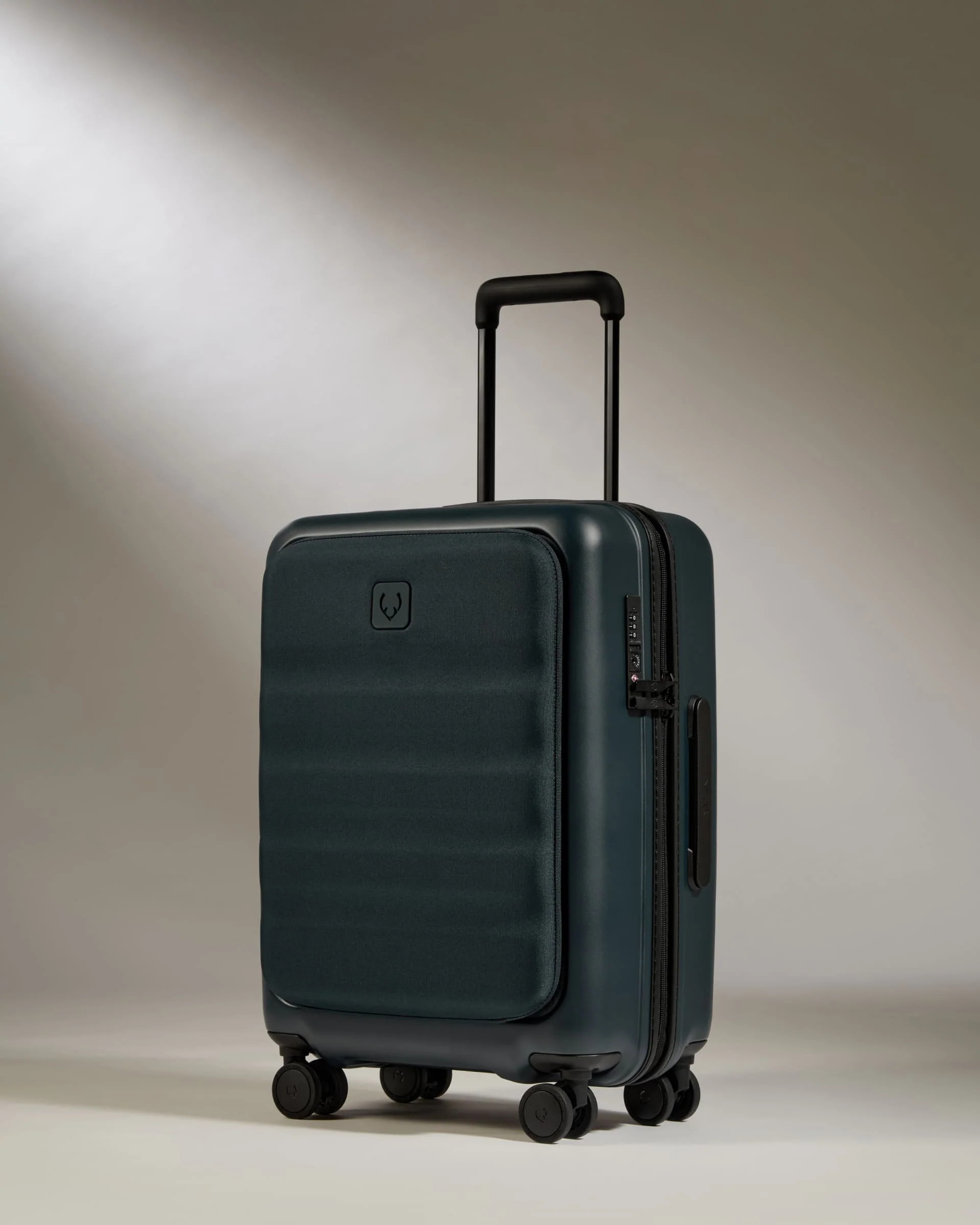 Carry-on with Pocket Luggage in Navy - Icon Stripe | Hard Suitcase | Antler USA