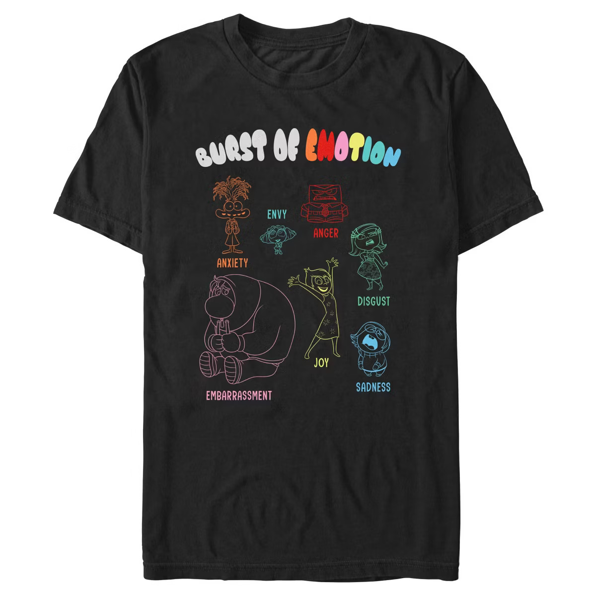 Men's Inside Out 2 Burst of Emotion Doodles T-Shirt | Target