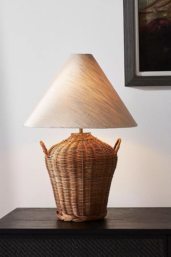 Hascombe Rattan Lamp Base By Anthropologie in Beige | Anthropologie (US)