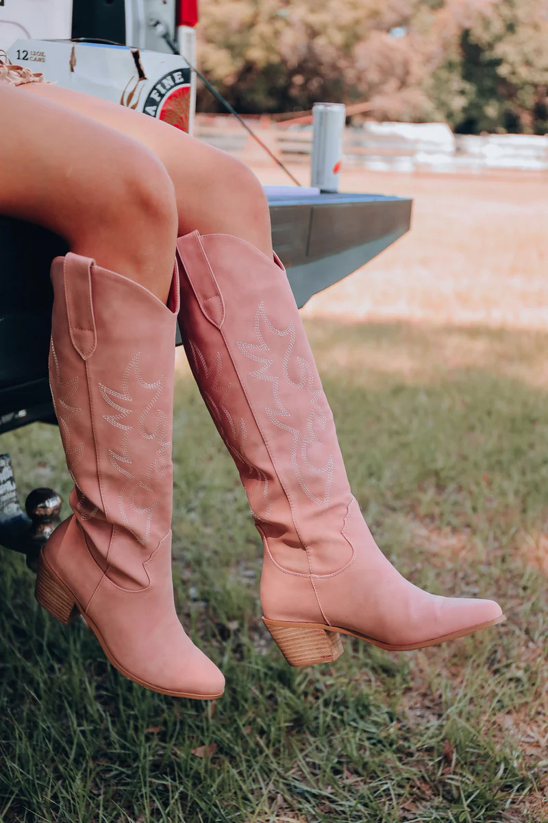 Ballerini Western Boots by Billini - Pink | Whiskey Darling Boutique