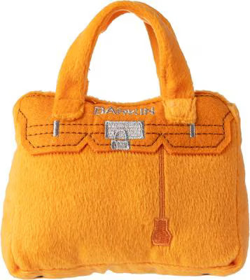 Haute Diggity Dog Barkin Bag Squeaky Plush Dog Toy, Orange | Chewy