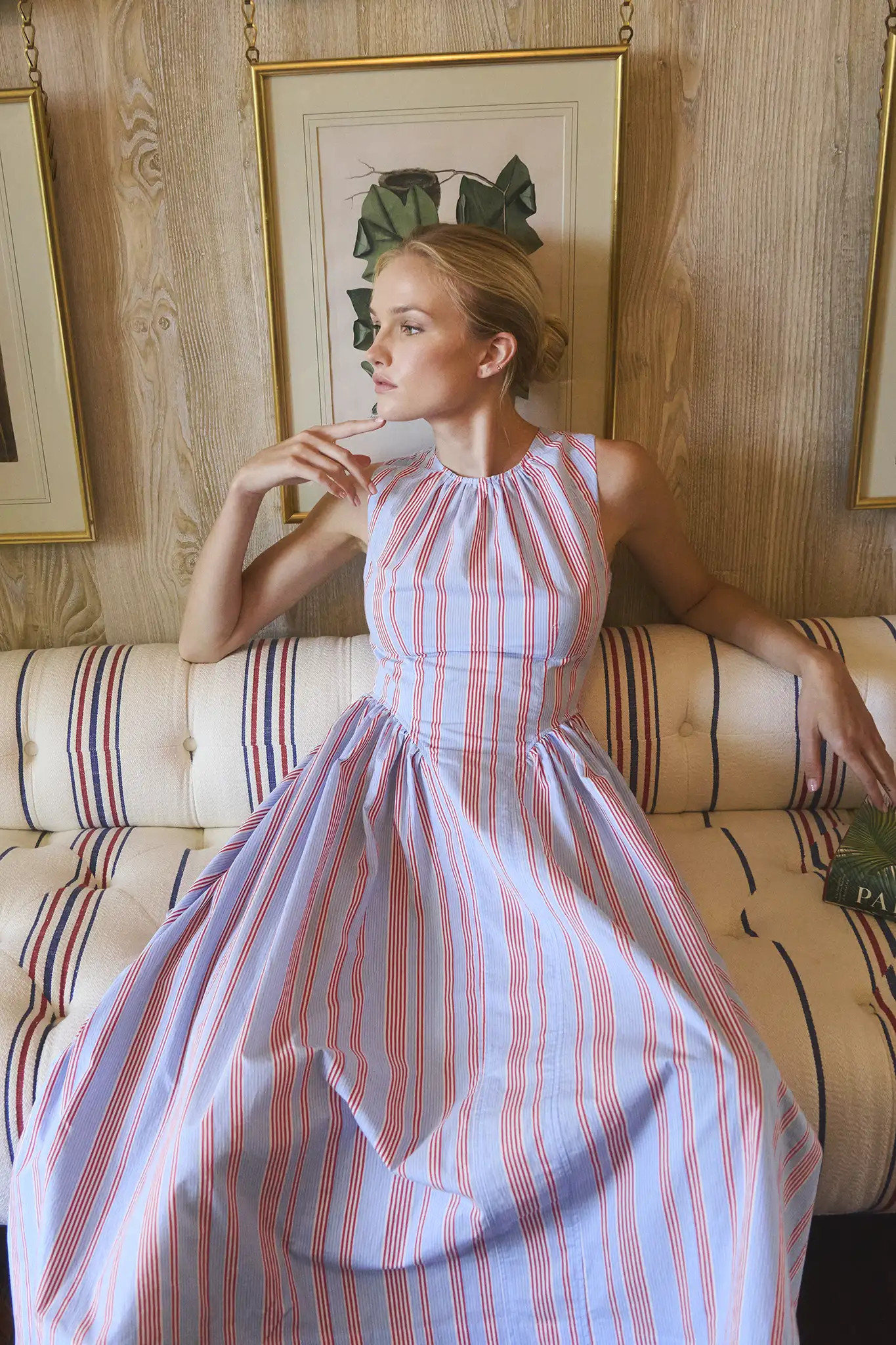 Nantucket Dress | Striped Fitted Midi Dress | Hunter Bell | Hunter Bell