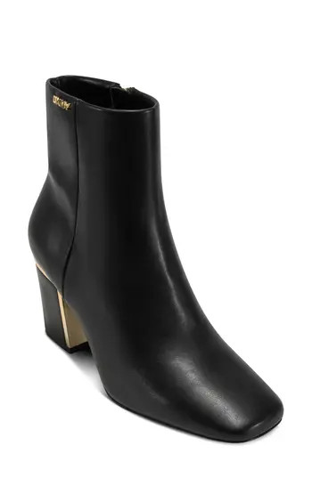 DKNY Cianna Block Heel Bootie in Black at Nordstrom Rack, Size 5.5 | Nordstrom Rack