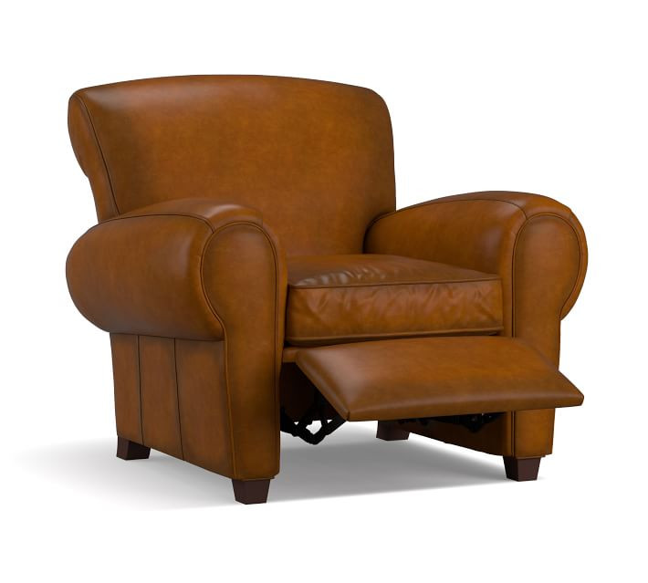 Manhattan Leather Recliner | Pottery Barn (US)