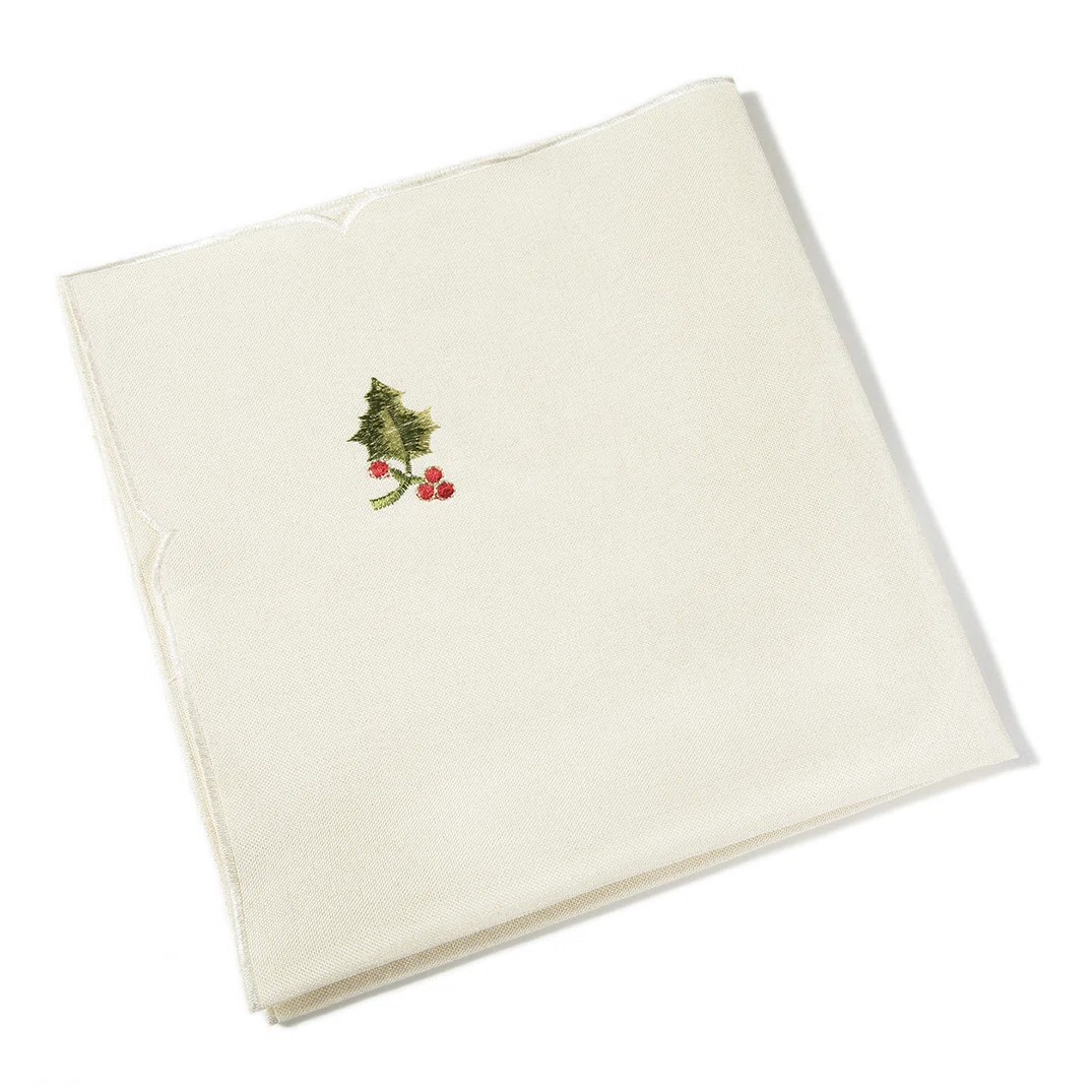 Sandefur Polyester Embroidered Square Napkin (Set of 4) | Wayfair North America