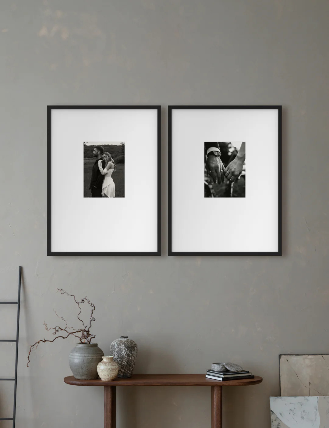 The Diptych Set - 2 Large Black Picture Frames - Designed by Bobby Berk | Frameology