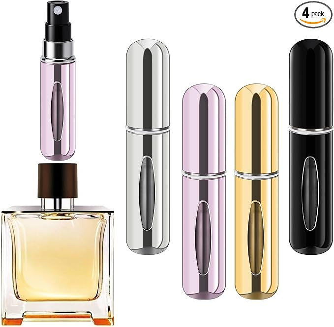 Refillable Perfume Portable Atomizer Bottle Refillable Perfume Spray, Travel Perfume (5ml, 4 Pack... | Amazon (US)