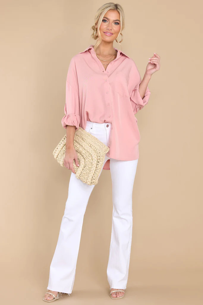 Call It Even Blush Top | Red Dress 