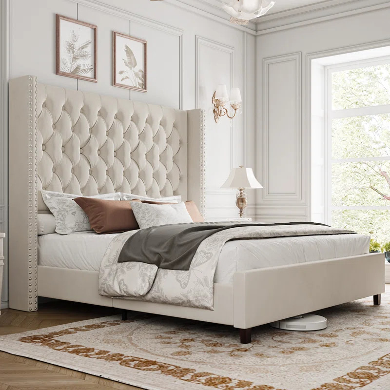 Duluth Upholstered Wingback Bed | Wayfair North America
