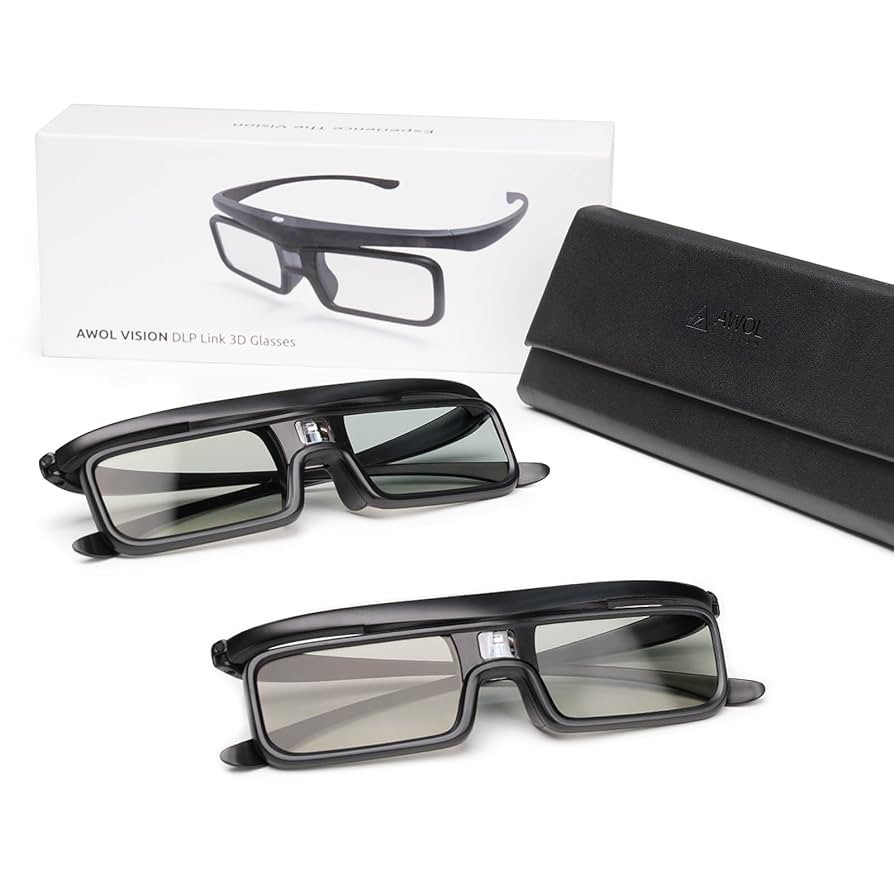 AWOL VISION DLP Link 3D Glasses, Rechargeable Active Shutter Eyewear Compatible with AWOL VISION ... | Amazon (US)