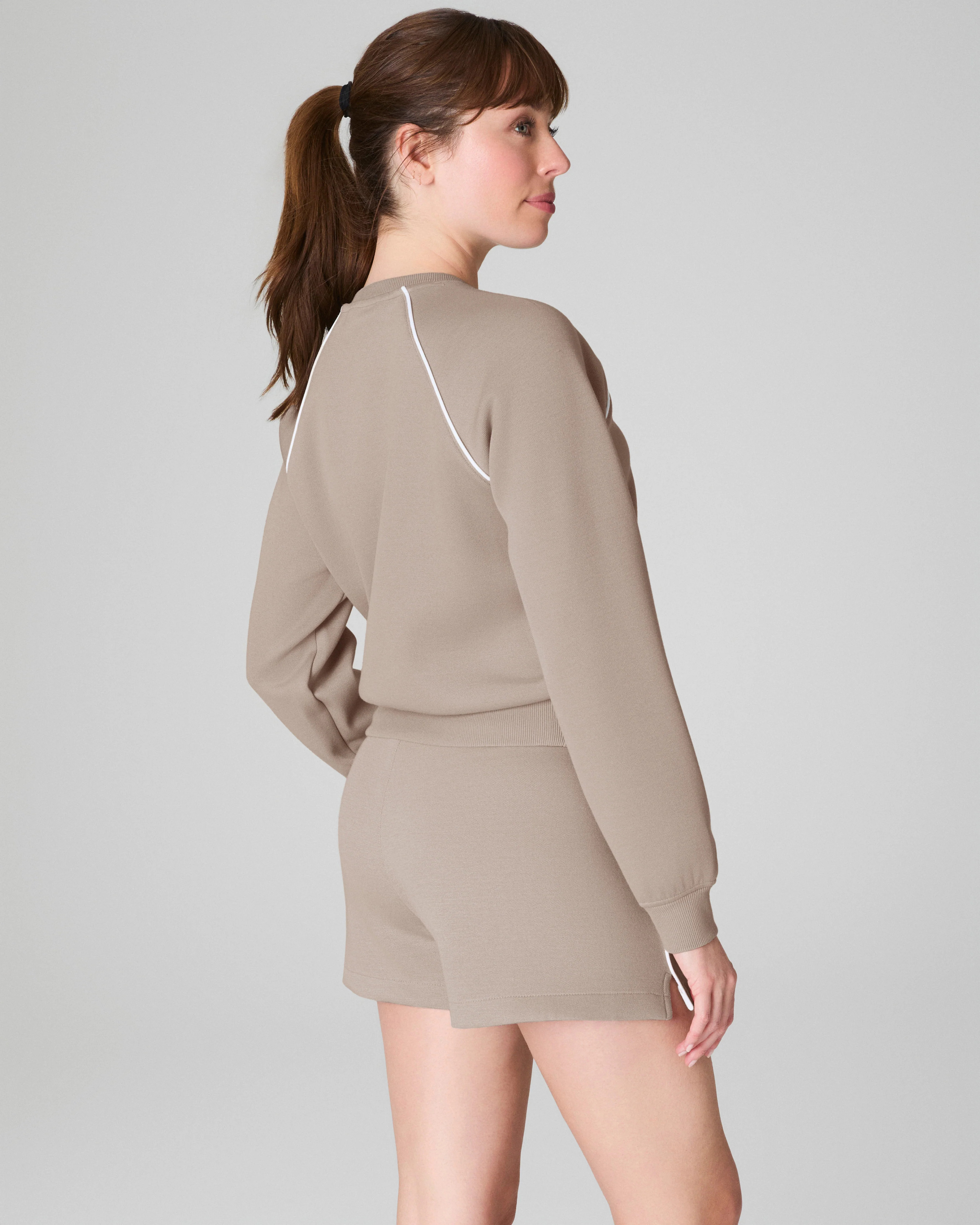 SPANX AirEssentials® Pique Long Sleeve Crewneck Top | Spanx