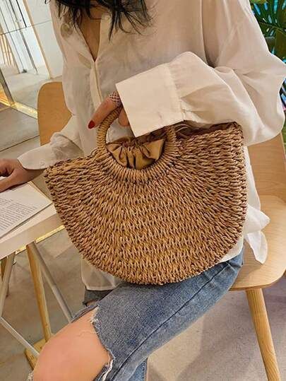 Braided Design Straw Bag | SHEIN