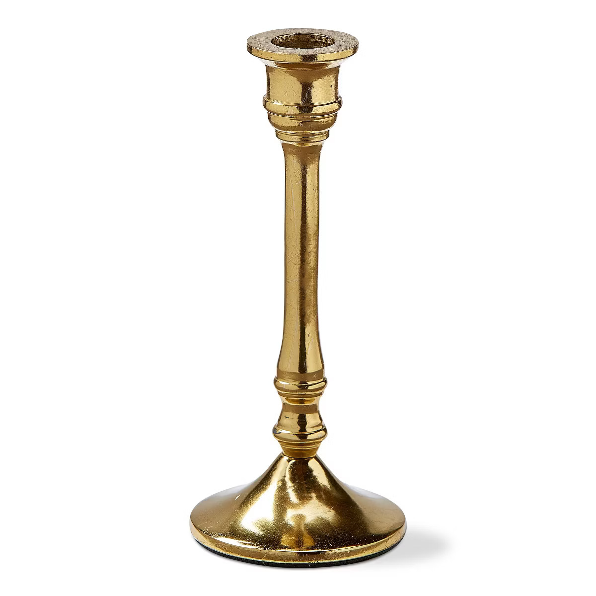tagltd Vanessa Gold Aluminum Taper Candle Holder Candlestick Large 3.0L x 3.0W x7.0H | Target