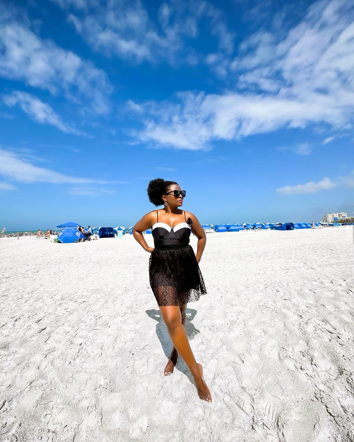 Who needs brunch when you've got Clearwater Beach calling your name? 

Skipping the usual brunch scene for a leisurely stroll along the sandy shores sounds like the perfect Florida spring day to me! 

can we talk about this versatile black and white one-piece swimsuit? Not only is it perfect for soaking up the sun, but it also doubles as a stylish top for those impromptu beachfront restaurant outings. 

Vacation Outfit Swimwear , One piece Swimwear, Florida Vacation outfits, Sunglasses, black mini skirt , Spring outfit, Travel outfit #LTKunder100, #Ltktravel 


#LTKSeasonal #LTKfindsunder50 #LTKstyletip