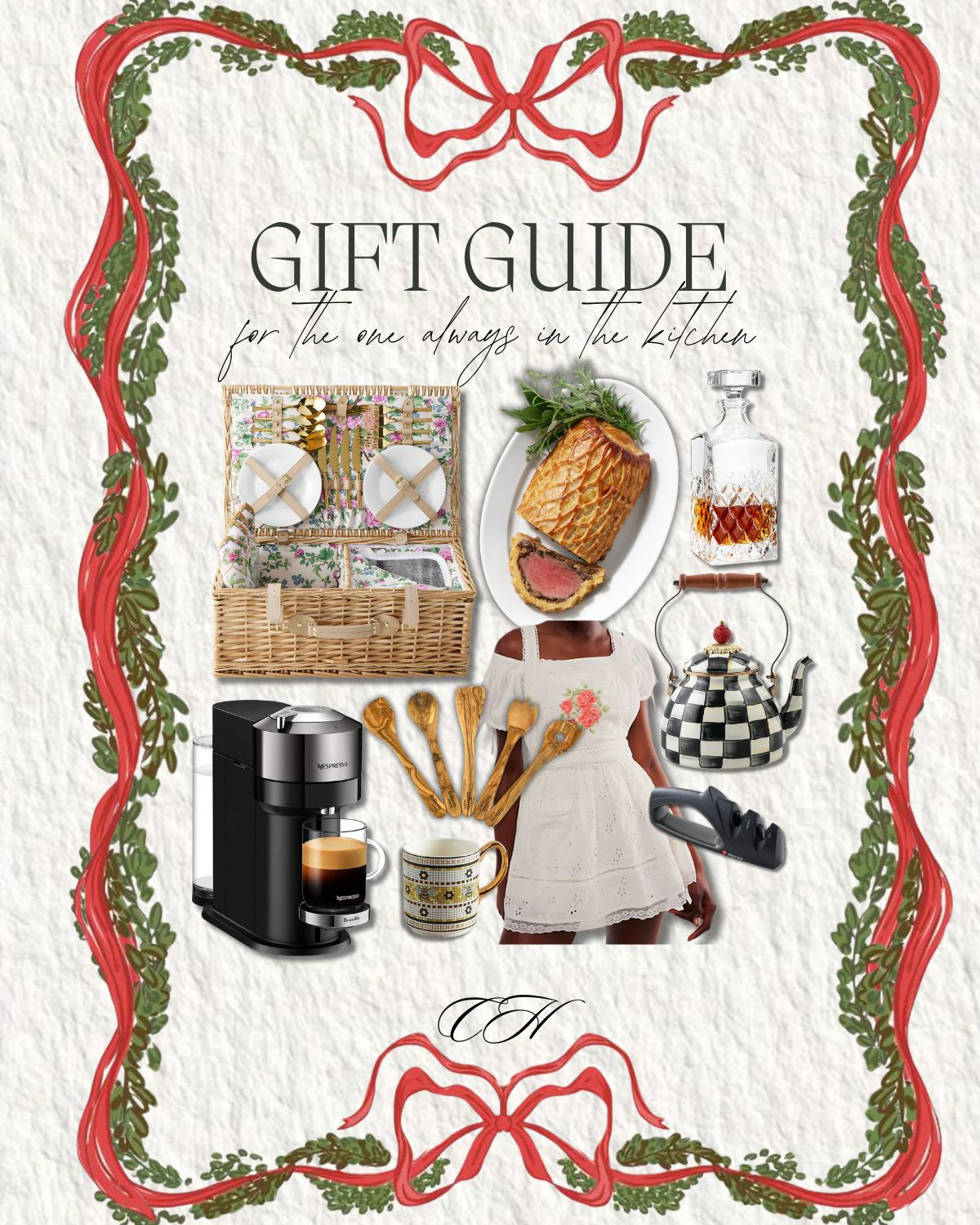 Gift Guide: For the One Always in the Kitchen✨

gift guide, gift ideas, gift guide for her, gift guide for him, williams sonoma, beef wellington, mackenzie childs teapot, olive wood utensils, nespresso, mug, Caleigh Hardy 

 #LTKCyberWeek #LTKGiftGuide #LTKHoliday