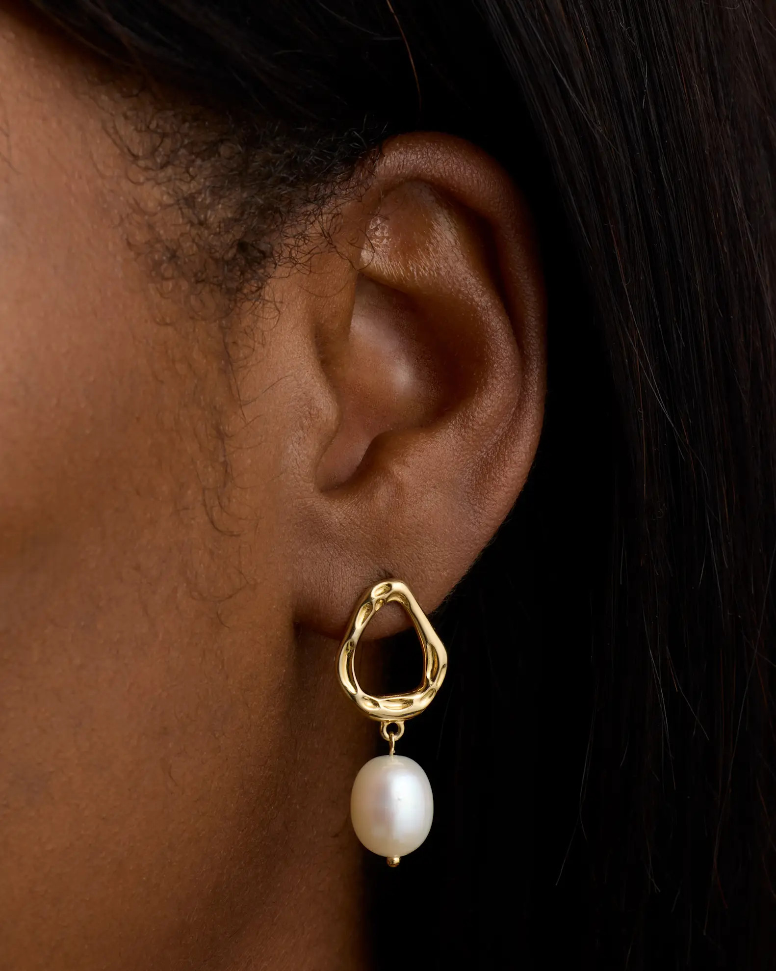 Freshwater Cultured Pearl Sculptural Drop Earrings | Quince