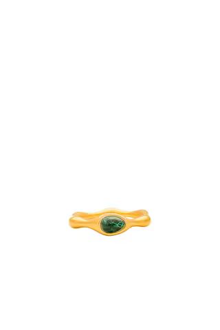 Missoma Green Malachite Organic Shape Ring in Gold from Revolve.com | Revolve Clothing (Global)