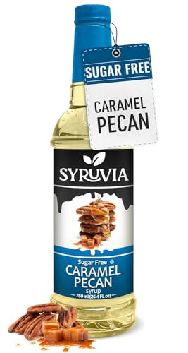 Syruvia Sugar Free Coffee Syrup, Caramel Pecan Flavored Syrup for Drinks, Lattes, and Desserts – 25.4 fl oz | Amazon (US)