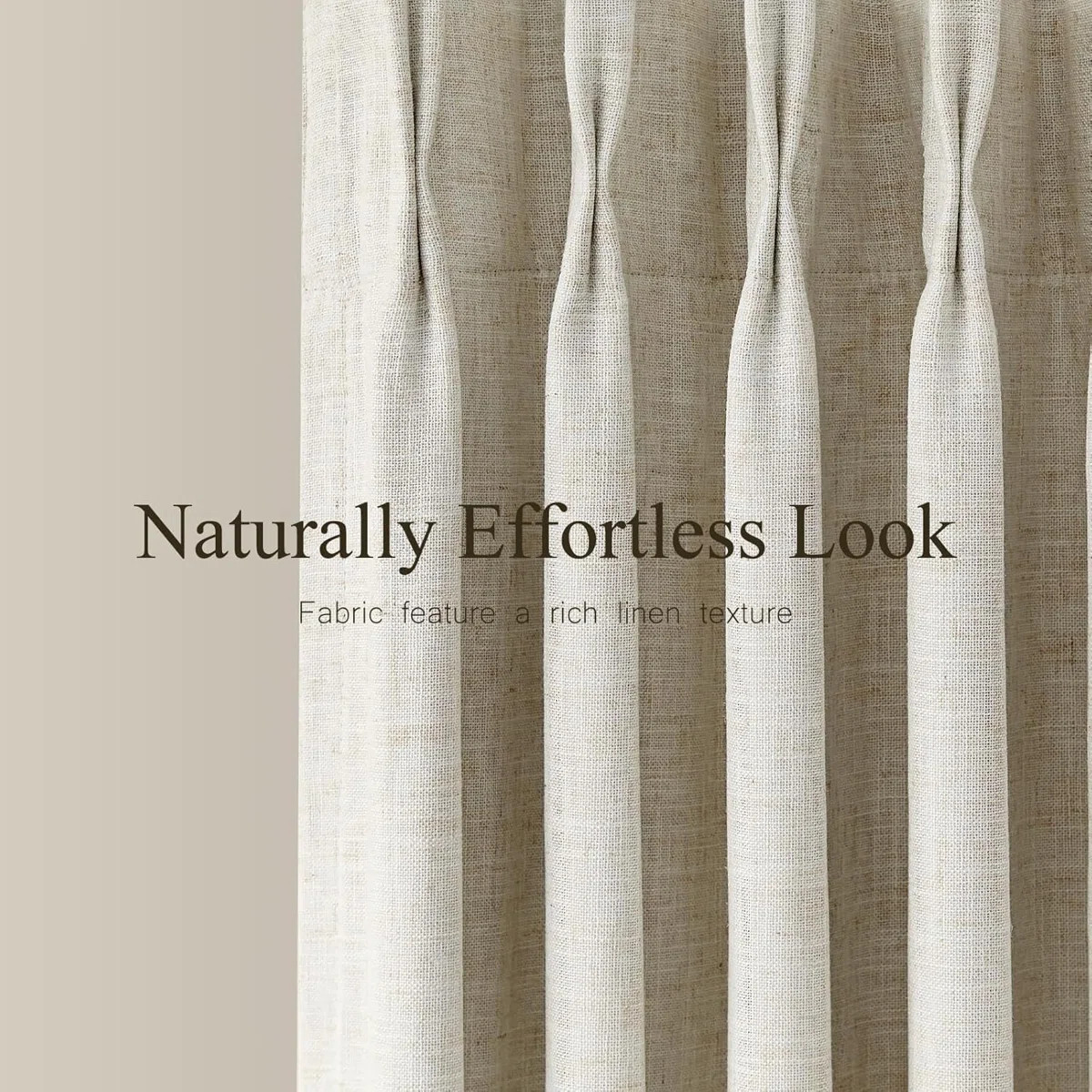 YZ Home Linen Pinch Pleated 100% Blackout Curtains for Bedroom and Living Room Darkening Thermal ... | Wayfair North America