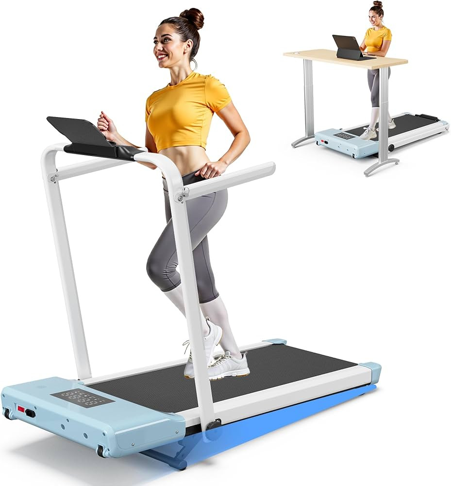 DeerRun Walking Pad Treadmill with Incline and Handle Bar, 4-in-1 Foldable Under Desk Treadmills ... | Amazon (US)