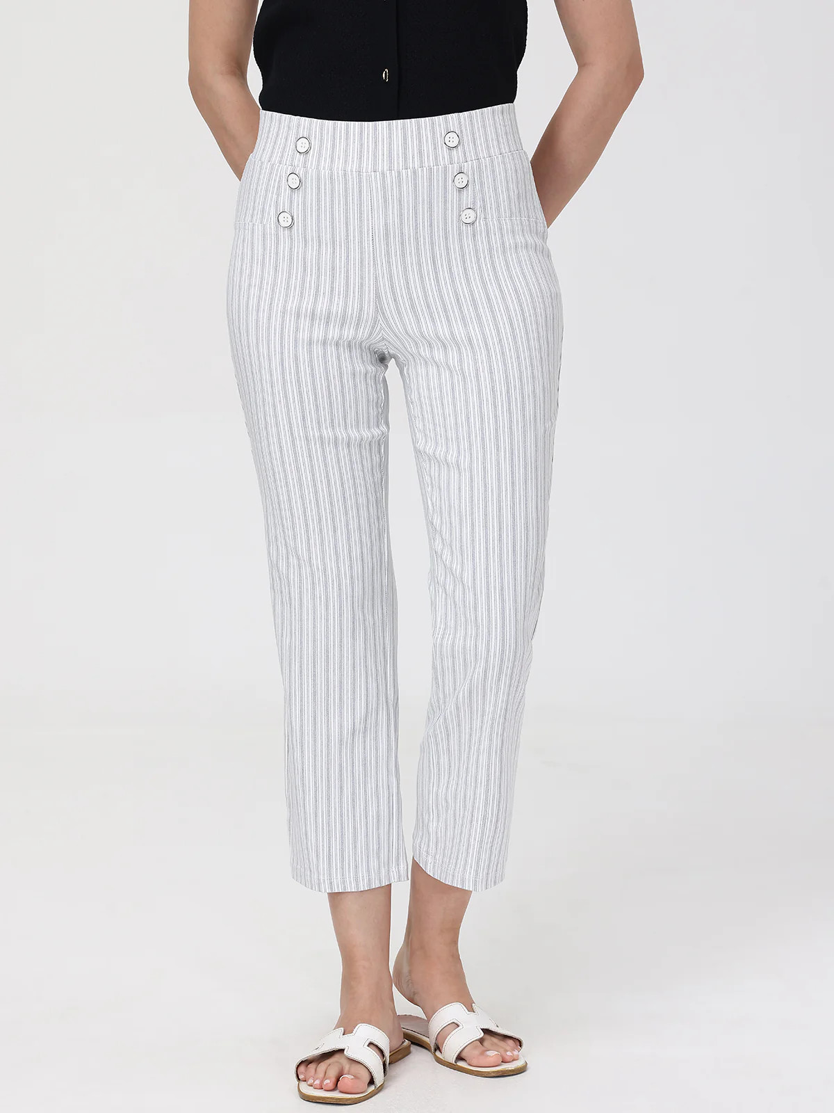 89th & Madison Sailor Stripe Capri Pants | 89th + Madison
